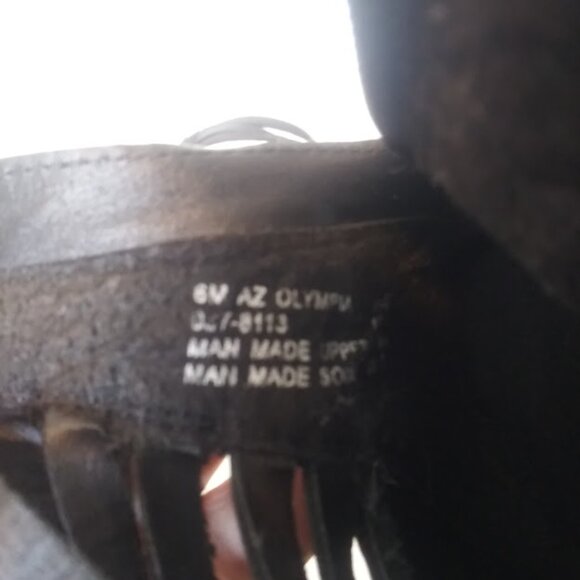 Arizona Jean Company Olympia women's size 6 black strappy block heel booties - Picture 8 of 16